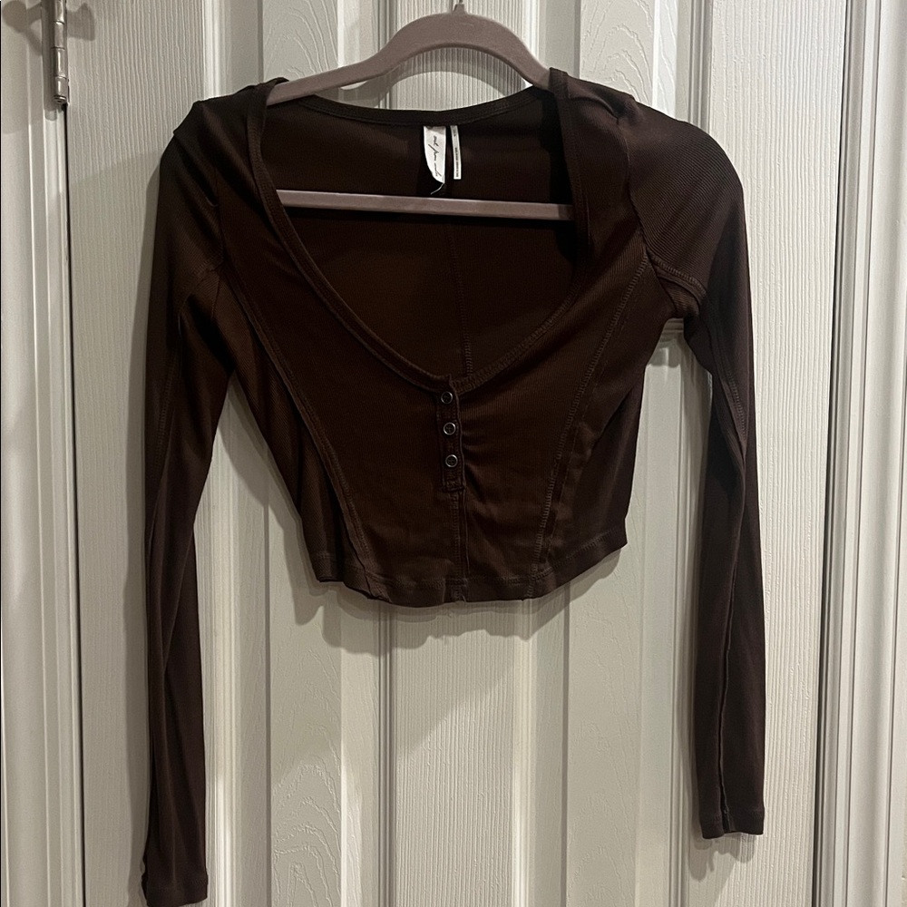 Urban Outfitters Dark Brown Crop Top